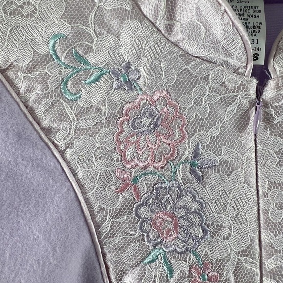 Vintage Sears Apostrophe Ladie's Embroidered Robe Union Made USA Sz M Violet - Picture 5 of 12